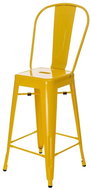 Barová židle s opěradlem Paris Back žlutá - Barová židle