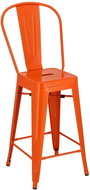 Barová židle Paris Back 66cm oranžová - Barová židle
