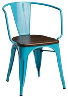 Židle Paris Arms Wood ořech modrá - Jídelní židle