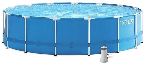 INTEX Swimming pool with Metal Frame construction including accessories 4,57 x 1,22m 28242NP - Pool - Main image
