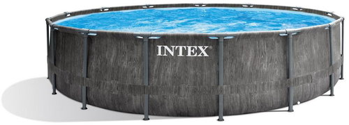 INTEX Pool with Greywood Premium construction 4,57 x 1,22m (filtration, ladder, mat, cover) - Pool - Main image