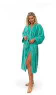 Interkontakt Women's bathrobe kimono Pool Blue L - Bathrobe