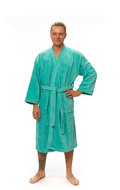 Interkontakt Men's bathrobe kimono Pool Blue L - Bathrobe
