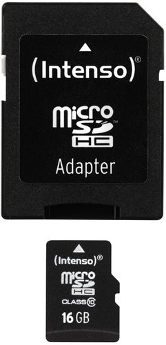 Intenso Micro SDHC 16GB Class 10 SDHC + Adapter - Speicherkarte - Hauptbild