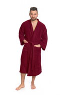 Interkontakt Men's bathrobe model KIMONO 04 Bordeaux - Bathrobe