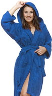Interkontakt Ladies Hooded Robe 03 Navy Blue - Bathrobe