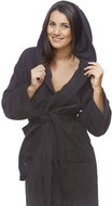 Interkontakt Ladies Hooded Robe 05 Black Chocolate - Bathrobe