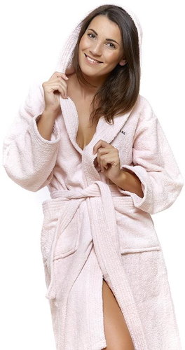 Interkontakt Women's Bathrobe 13 Rosa Confetto Bathrobe size S - Bathrobe - Main image