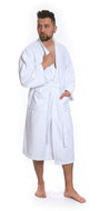 Interkontakt Men's bathrobe model KIMONO 01 White - Bathrobe