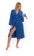Interkontakt Ladies bathrobe model KIMONO 03 Navy Blue - Bathrobe