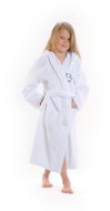 Interkontakt Children's bathrobe with hood Logo Elephant, white Bathrobe size 2 years - Bathrobe