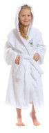 Interkontakt Children's bathrobe with hood Logo Bunny, white Bathrobe size 2 years - Bathrobe