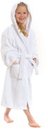Interkontakt Children's bathrobe with hood, white Bathrobe size 4-6 years - Bathrobe