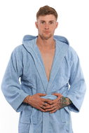 Interkontakt Men's Bathrobe 06 Azzurro Cielo Bathrobe size XL - Bathrobe