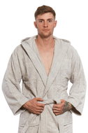 Interkontakt Men's robe 08 Grigio Ch. Bathrobe size XL - Bathrobe