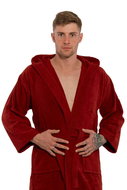 Interkontakt Men's bathrobe 10 Bordeaux Bathrobe size XXL - Bathrobe