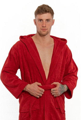 Interkontakt Men's Bathrobe 21 Rosso Natale Bathrobe size L - Bathrobe - Main image
