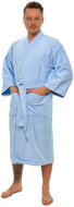 Interkontakt Men's bathrobe model KIMONO 06 Light Blue Bathrobe size L - Bathrobe