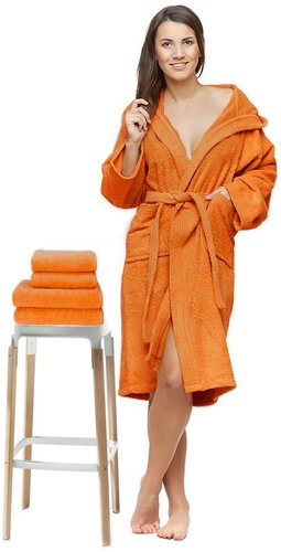 Interkontakt Set 22 Arancio bathrobe + bath towel + towels Bathrobe size XL - Bathrobe - Main image