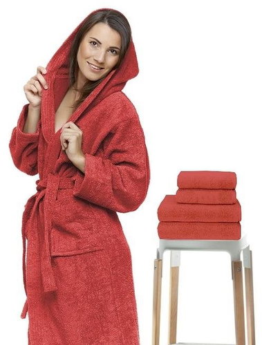 Interkontakt Set 15 Corallo bathrobe + bath towel + towels Bathrobe size M - Bathrobe - Main image