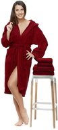 Interkontakt Set of 10 Bordeaux bathrobe + bath towel + towels Bathrobe size 4XL - Bathrobe