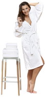 Interkontakt Set 02 Bianco bathrobe + bath towel + towels Bathrobe size XXL - Bathrobe