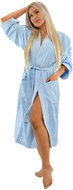 Interkontakt Ladies bathrobe model KIMONO 06 Light Blue Bathrobe size XXL - Bathrobe