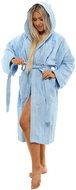 Interkontakt Ladies robe with hood 06 Light Blue Size L - Bathrobe