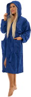 Interkontakt Women's bathrobe with hood 03 Navy Blue Bathrobe size XXL - Bathrobe