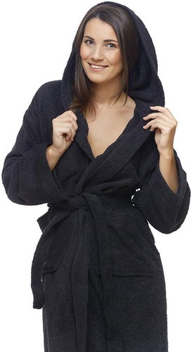 Interkontakt Women's bathrobe 20 Nero - Bathrobe - Main image
