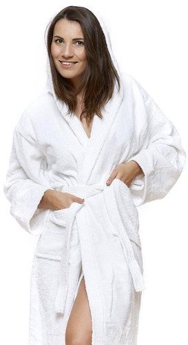 Interkontakt Women's bathrobe 02 Bianco Bathrobe size XXL - Bathrobe - Main image