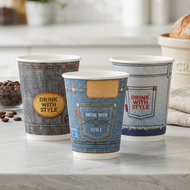 Intertan SA Tessera Kelímek papírový DW jeans design 330 ml, přůměr 90 mm, 25 ks - Drinking Cup