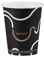 Intertan SA Tessera Kelímek papírový Gourmet black 330 ml, přůměr 90 mm, 50 ks - Drinking Cup