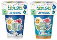 Intertan SA Tessera Kelímek papírový pro děti na vodní bázi Drop & Ray 240 ml, 2 × 8 ks - Drinking Cup