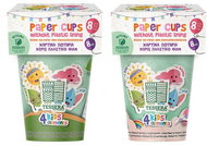 Intertan SA Tessera Kelímek papírový pro děti na vodní bázi Leafy & Windy 240 ml, 2 × 8 ks - Drinking Cup