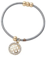 Intrigue Leather bracelet with pendant 58897 - Bracelet