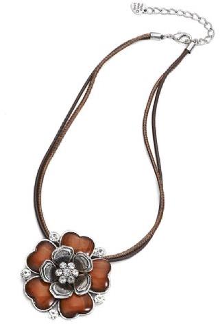 Intrigue Rose necklace with crystals 56694 - Necklace - Main image