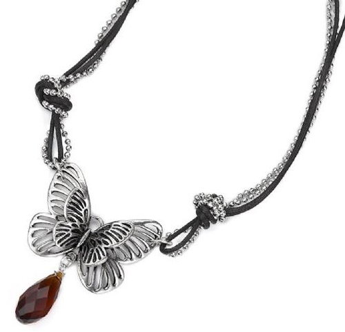 Intrigue Necklace bow tie with crystal 55895 - Necklace - Main image