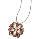 Intrigue Necklace flower with crystals 56990 - Necklace