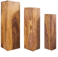 Invicta Interior Makassar Set of 3 tables 80 cm solid sheesham - Side Table