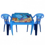 Children's Furniture IPAE sada 2 židličky a stoleček OCEAN - modrá - Dětský nábytek