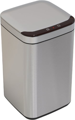 iQtech Deodorizer 10l, Contactless Waste Bin, Square, Silver - Contactless Waste Bin - Main image