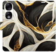 iSaprio Flip pouzdro BlackGold Marble pro Honor 90 5G - Phone Case