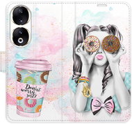 iSaprio Flip pouzdro Donut Worry Girl pro Honor 90 5G - Phone Case
