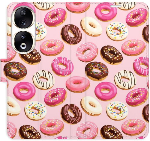 iSaprio Flip pouzdro Donuts Pattern 03 pro Honor 90 5G - Phone Case - Main image