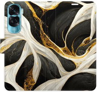 iSaprio Flip pouzdro BlackGold Marble pro Honor 90 Lite 5G - Phone Case
