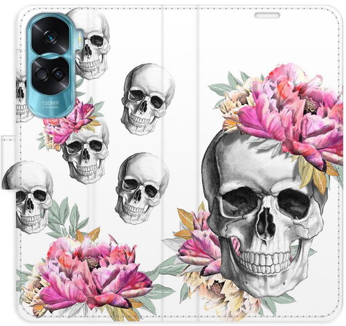 iSaprio Flip pouzdro Crazy Skull pro Honor 90 Lite 5G - Phone Case - Main image