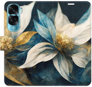 iSaprio Flip pouzdro Gold Flowers pro Honor 90 Lite 5G - Phone Case
