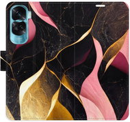 iSaprio Flip case Gold Pink Marble 02 for Honor 90 Lite 5G - Phone Case