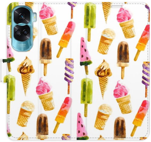 iSaprio Flip pouzdro Ice Cream Pattern pro Honor 90 Lite 5G - Phone Case - Main image